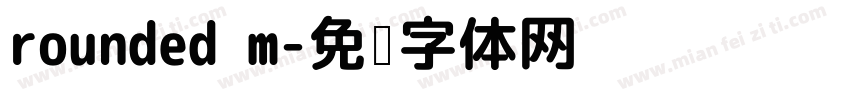 rounded m字体转换